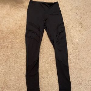 Black mesh leggings